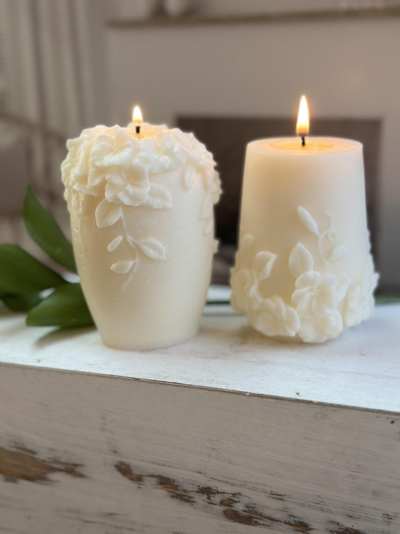 Aesthetic Candle, Luxury Candle, Scented Candles, Decorative Pillar Candle, Gift Idea for Mom, Choose Scent/Unscented, Wedding & Shower Gift